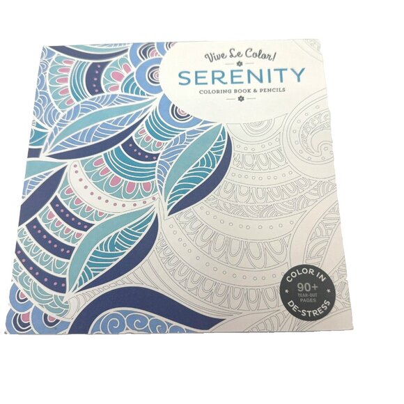 Vive Le Color! Serenity Adult Coloring Book & Pencils, Color Therapy Kit - Picture 7 of 14